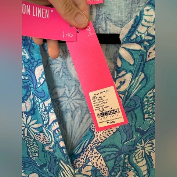 Lilly Pulitzer Mialeigh Amalfi Blue Sound the Sirens - Picture 5 of 6
